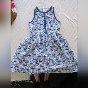 Cute House Print Mini Dress